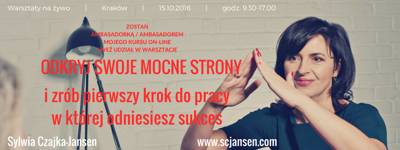 Warsztaty live – Coaching mocnych stron, Kraków